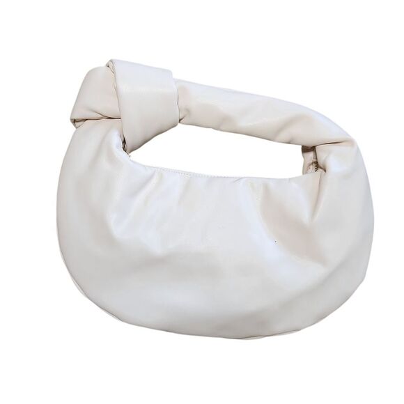 Melie Bianco Alexandra Top Handle Bag in Cream Vegan Leather Handbag Purse New - Picture 2 of 9